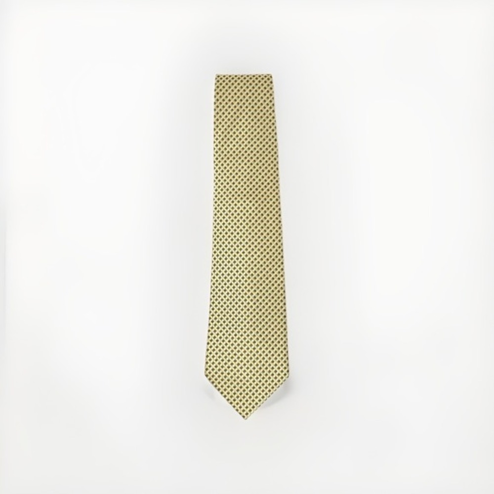 Bugatchi Mens Neck Tie 100% Silk Made in Italy Lattice Pattern‎ Elegant Designer